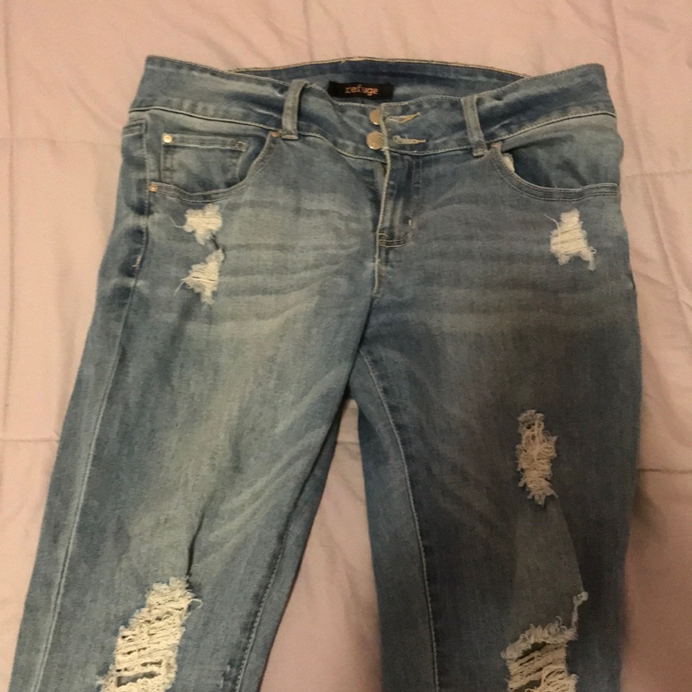 Refuge distressed jeans high waisted boyfriend